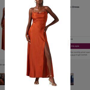 ASTR the Label  Palisades Cowl Neck Maxi Dress, Slate Blue, Large